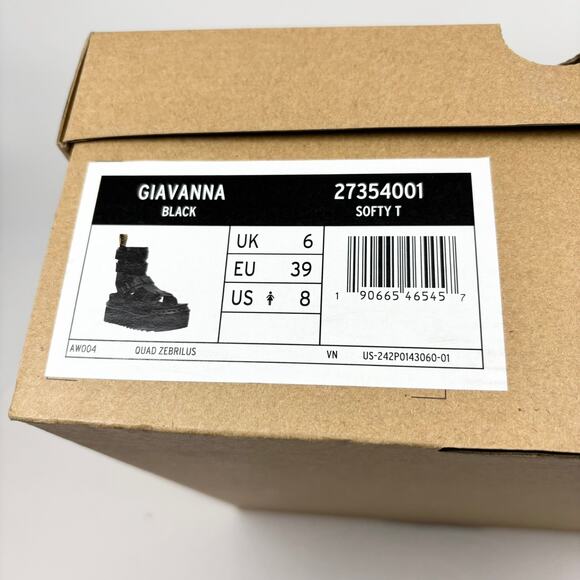 NwOpBx Dr. Martens Giavanna Platform Sandals 8 Leather Gladiator Chunky Grunge - Picture 8 of 10